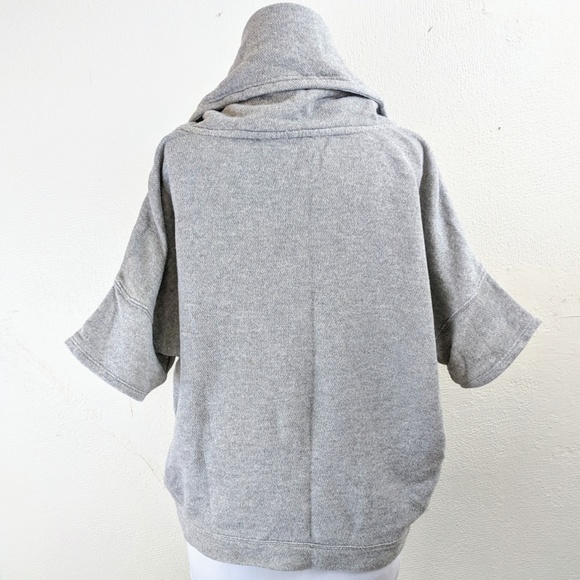 Gray Heather Cowlneck Short Sleeve Sweater Loft - Picture 4 of 8